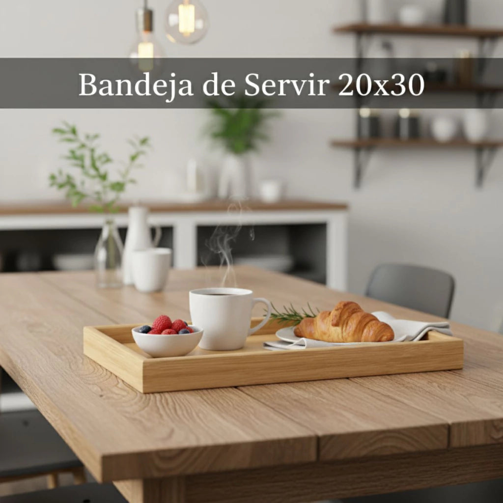 Bandeja para Servir em Bambu 20 x 30 cm – Western Home
