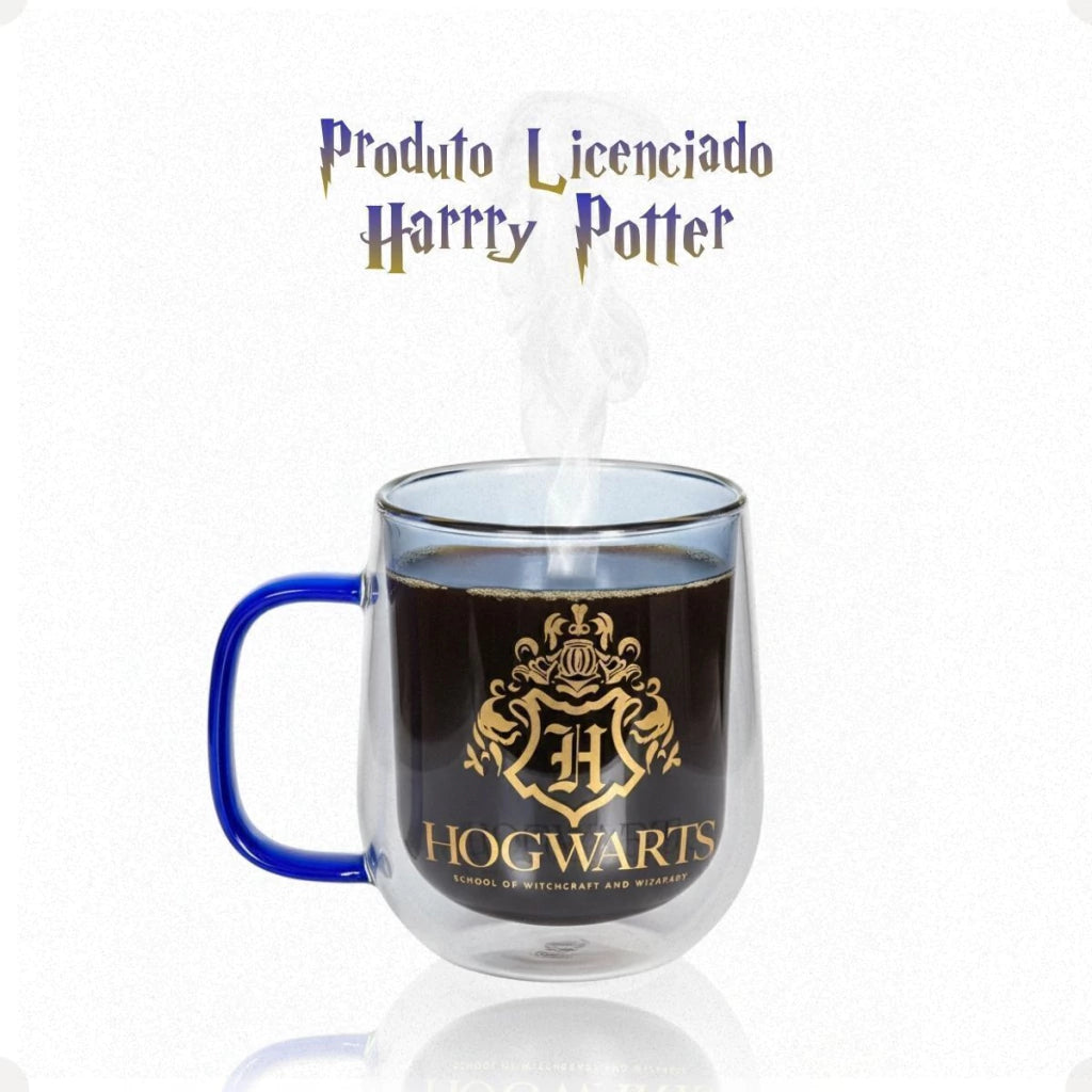 Caneca de Vidro Hogwarts Harry Potter – 300 ml