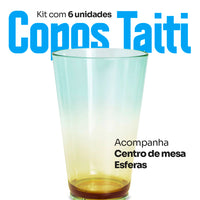Copo Taiti Bicolor Verde e Âmbar – 450 ml