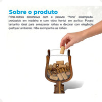 Porta-Rolhas em Formato de Taça em MDF – P