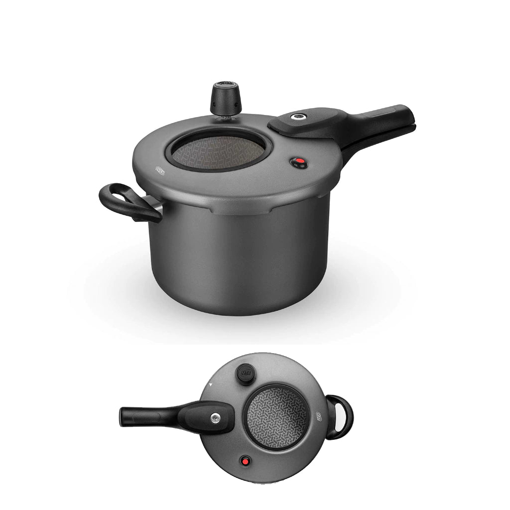 Panela de Pressão MTA 4,5 L Antiaderente-Visor de Vidro e Fechamento Externo