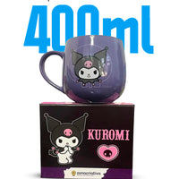Caneca Maggie Kuromi em Cerâmica – 400 ml