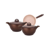 Conjunto de Panelas Belga MTA 3 Peças com Revestimento Ceramic Flon Premium