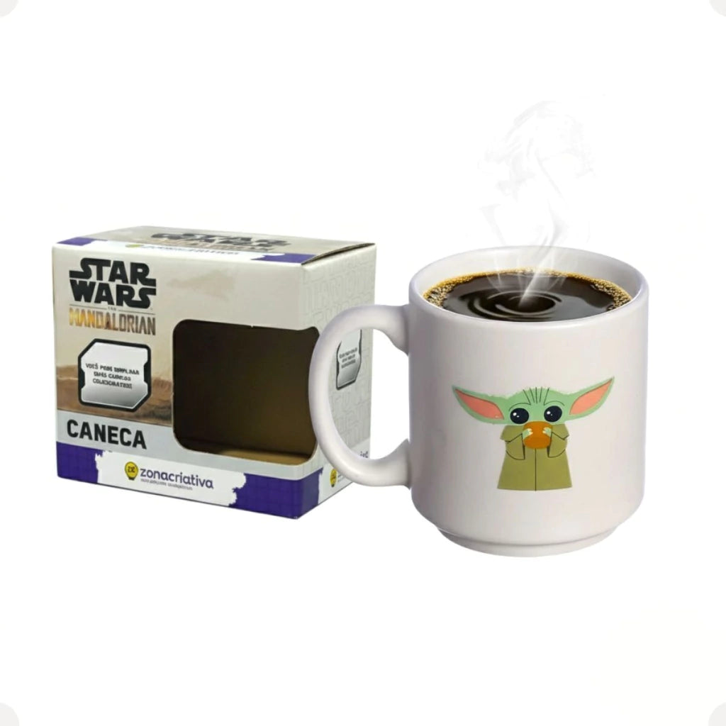 Caneca Mini Tina Baby Yoda em Cerâmica – 100 ml