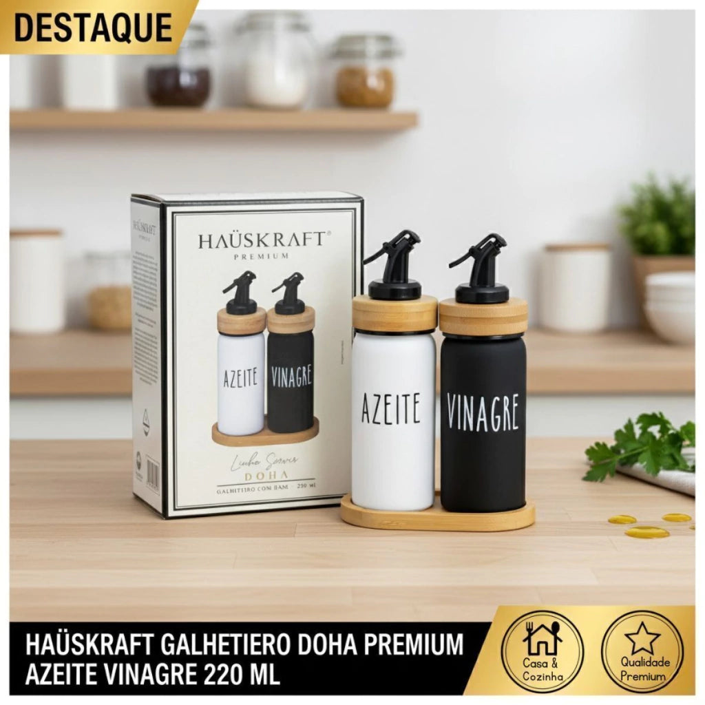 Galheteiro Doha em Vidro Hauskraft – 3 Peças 220 ml