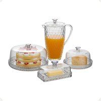 Kit Glamour Jarra 2L + Queijeira + Mantegueira + Boleira Baixa
