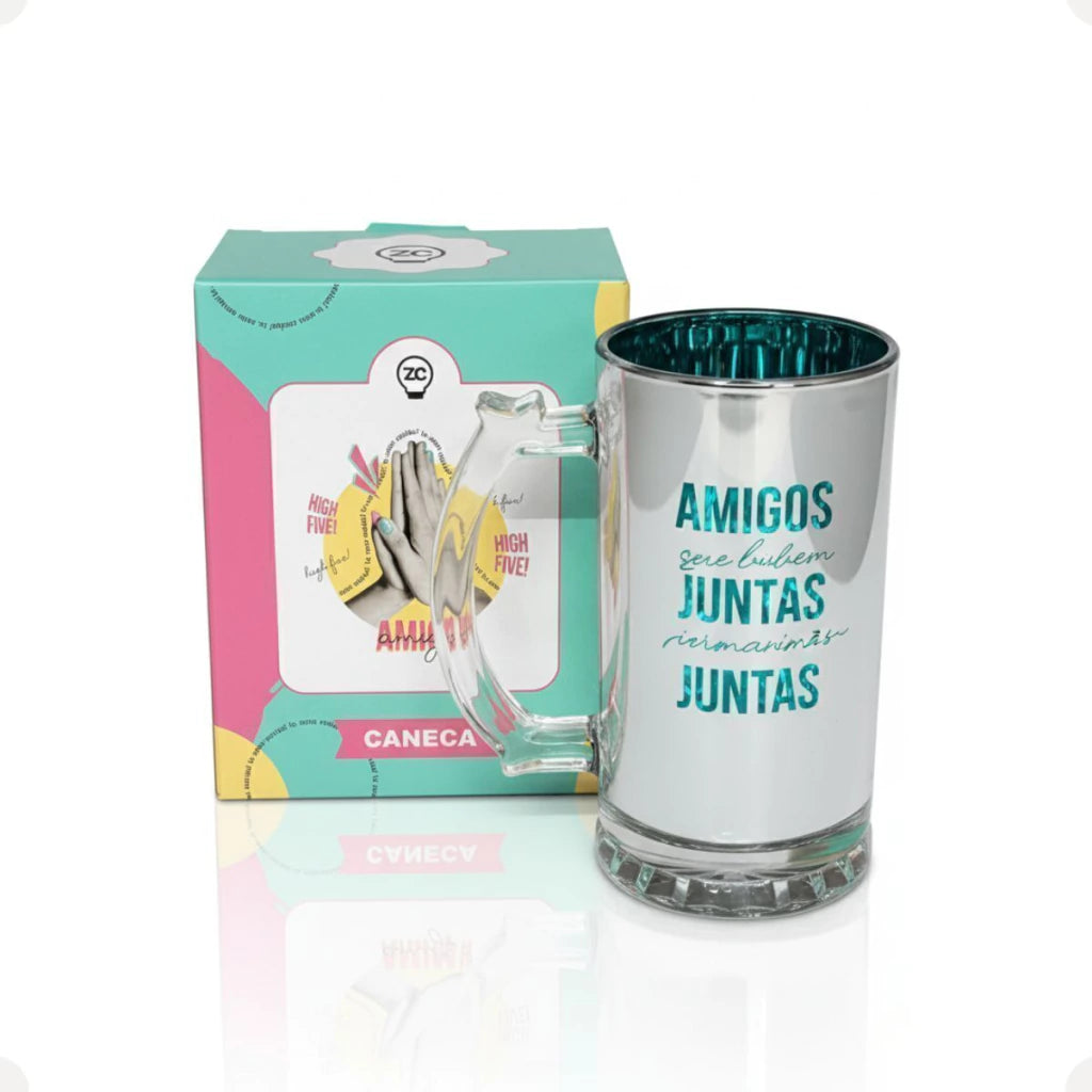 Caneca de Chopp Eletrostática Amigas – 450 ml