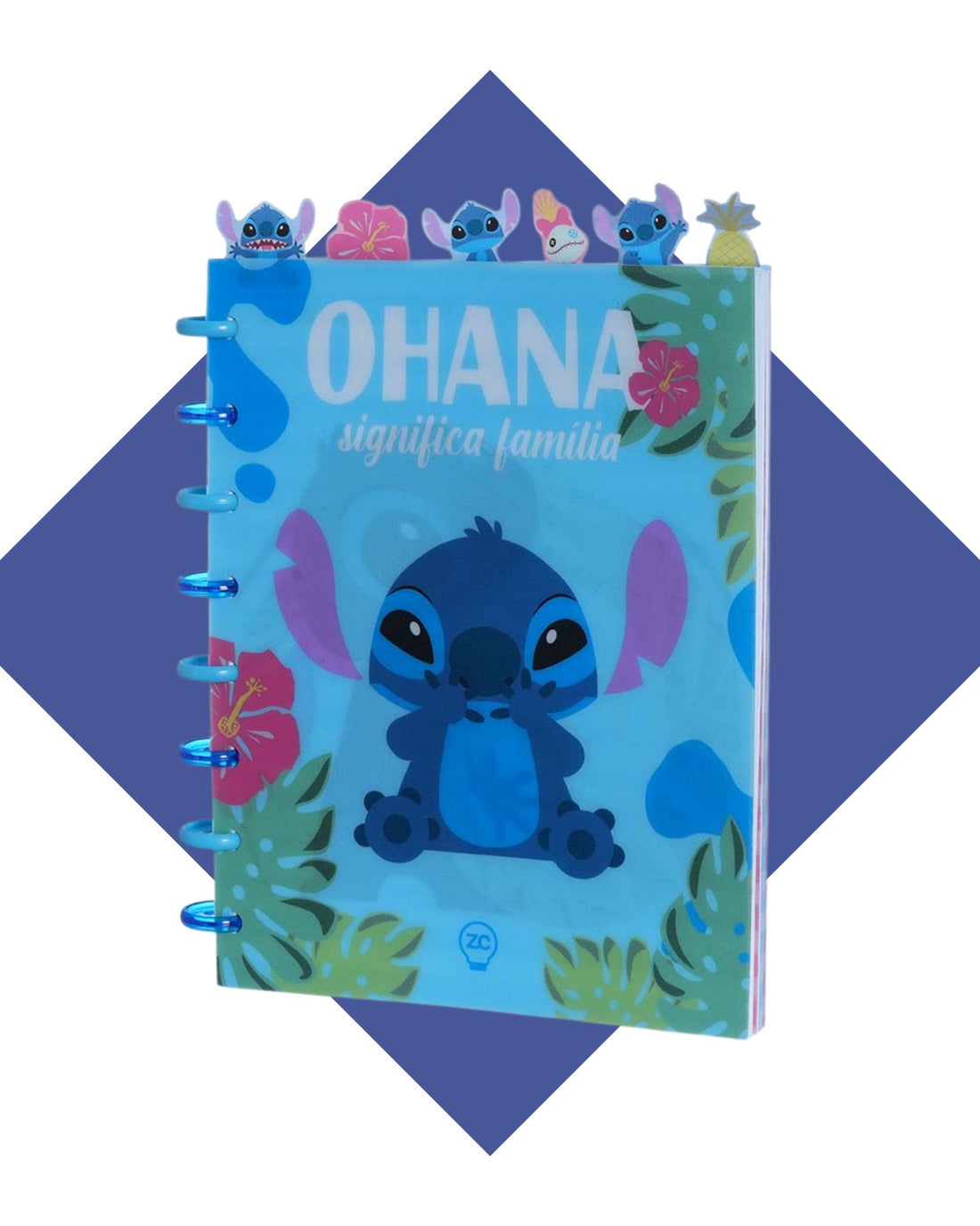 Caderno de Anotações com Divisória 21x16cm 100fls Stitch