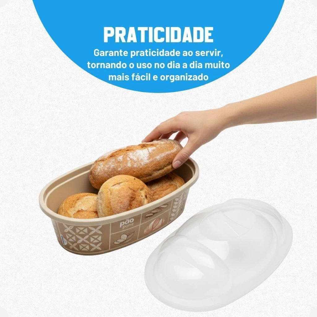 Porta-Pão em Plástico Oval