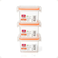 Pote Plástico Hermético Trava Laranja – 380 ml