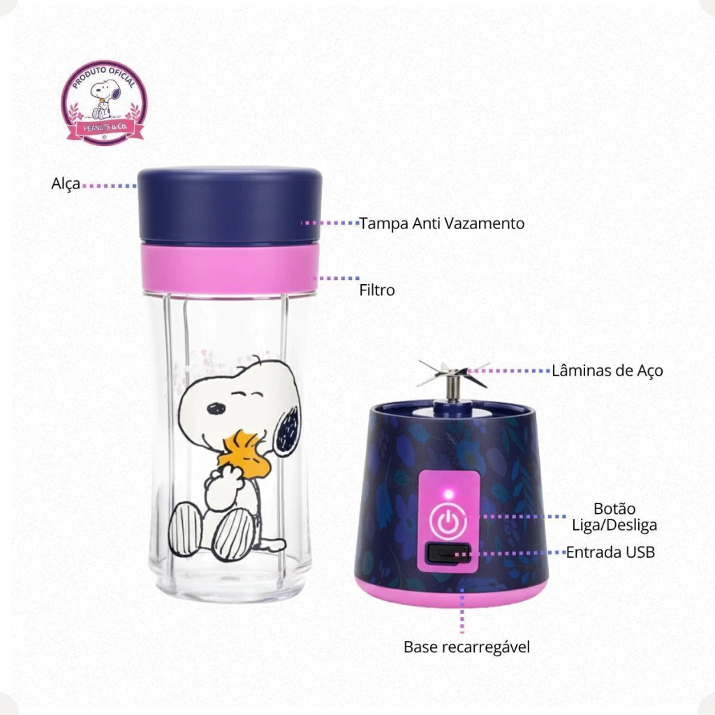 Garrafa Mixer Snoopy Bloom – 300 ml