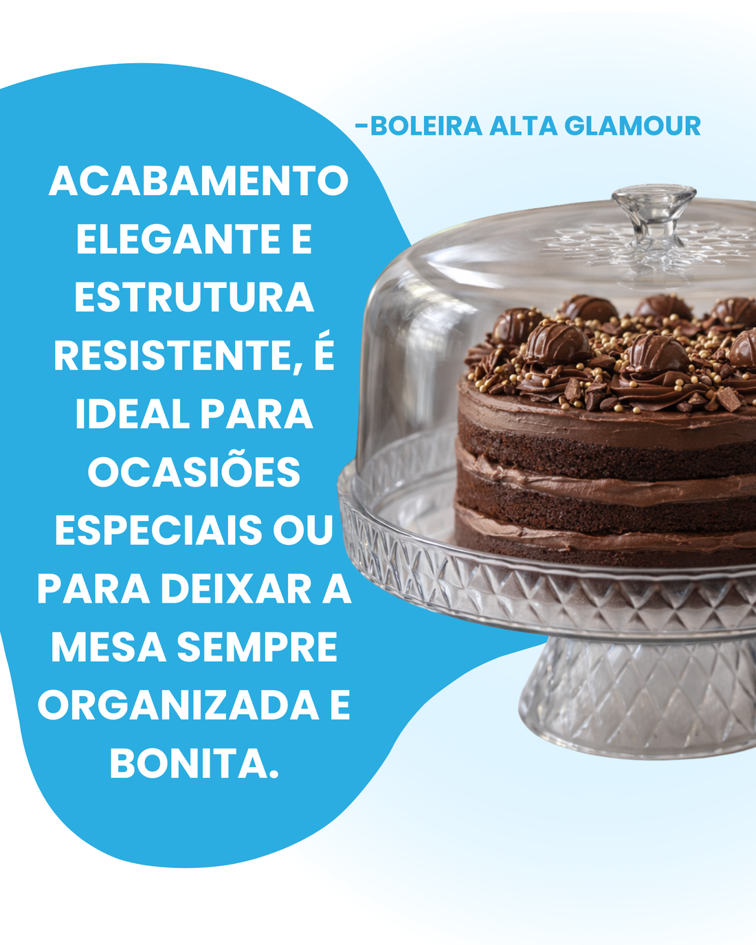 Kit Glamour Jarra 2L + Manteigueira + Boleira com Apoio