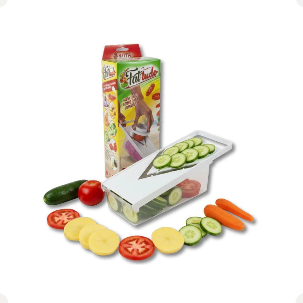 Fatiador de Legumes com Recipiente Coletor
