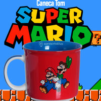 Caneca Tom Super Mario em Cerâmica – 350 ml