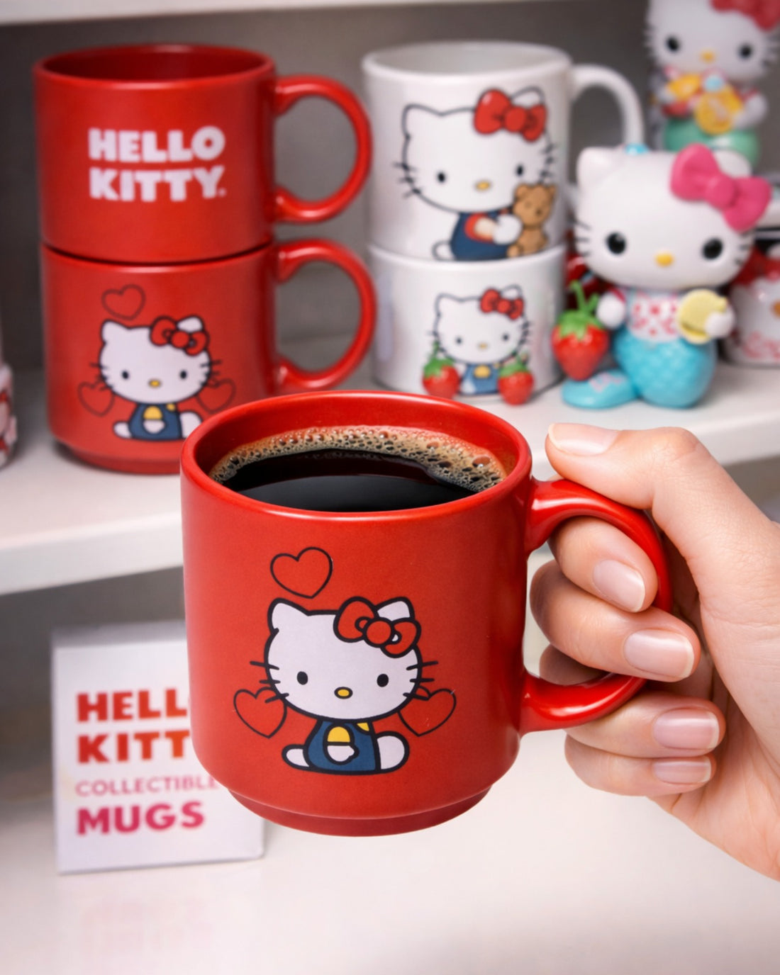 Caneca Mini Tina Cerâmica 100ml Hello Kitty