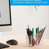 Organizador Multiuso Duplo em Acrílico Texturizado