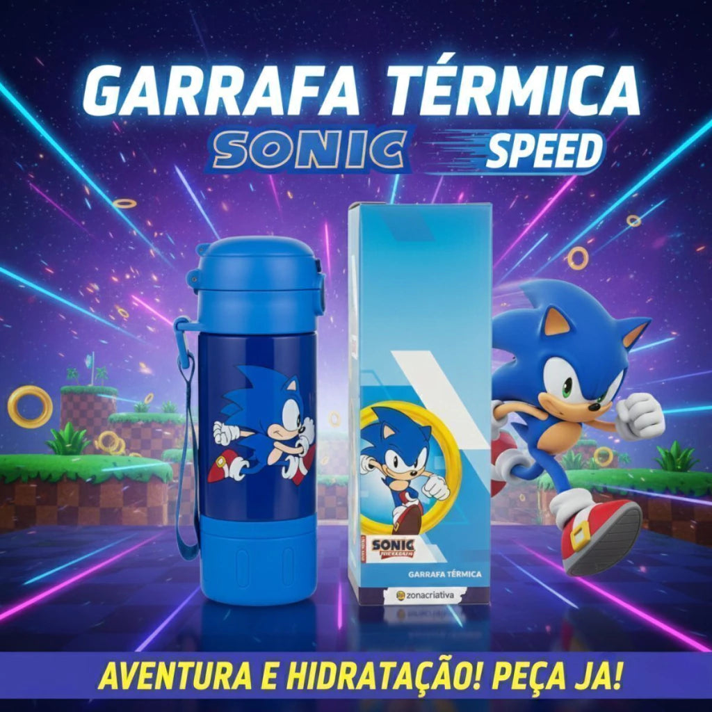 Garrafa Térmica Capsule com Canudo e Alça Sonic – 450 ml