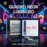 Luminária Quadro Lousa Neon com 3 Canetas