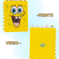 Caderno de Anotações com Divisória 21x16cm 100fls Bob Esponja