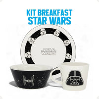 Conjunto Breakfast Star Wars em Cerâmica com Caneca, Bowl e Prato