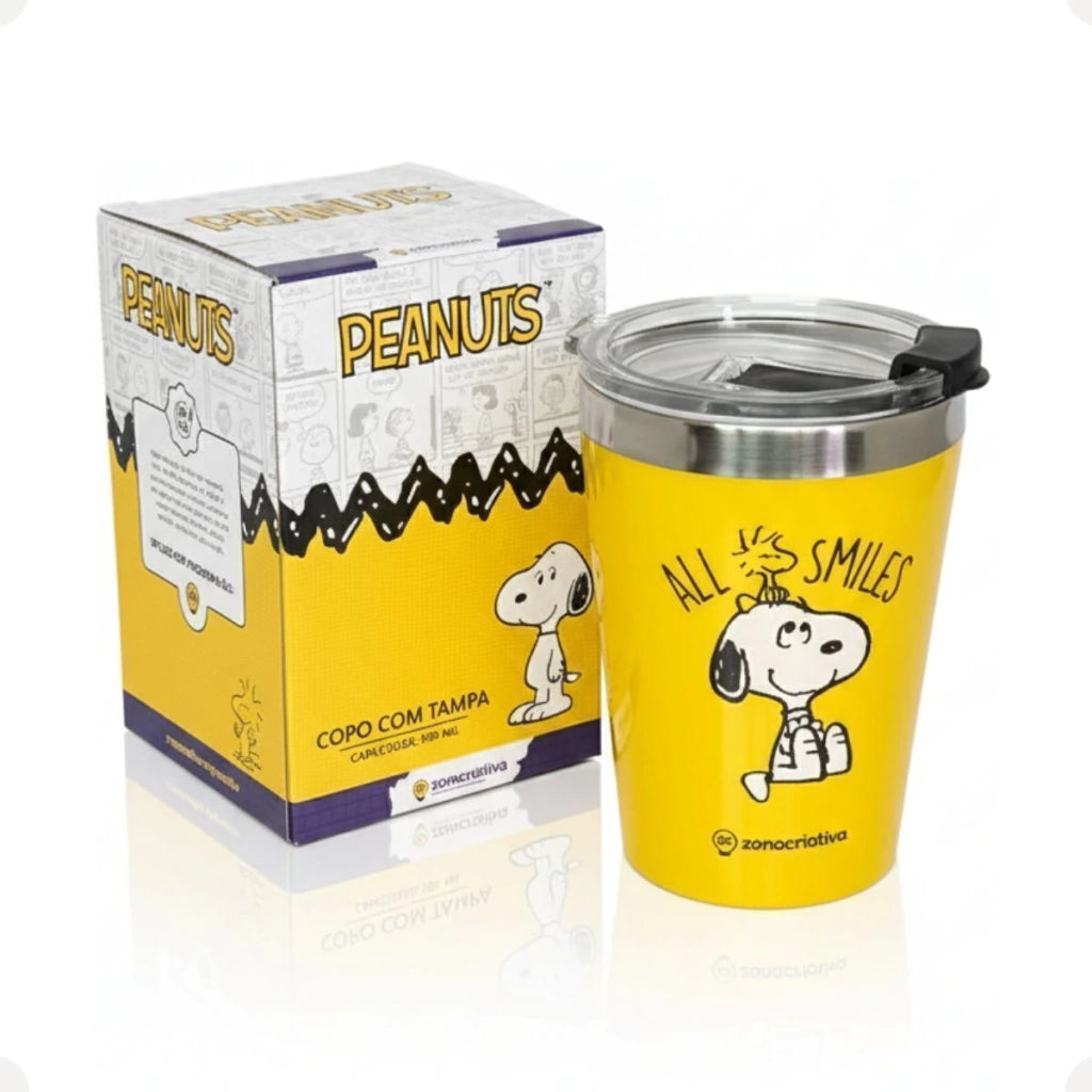Copo de Viagem Snap com Tampa Snoopy Core – 300 ml