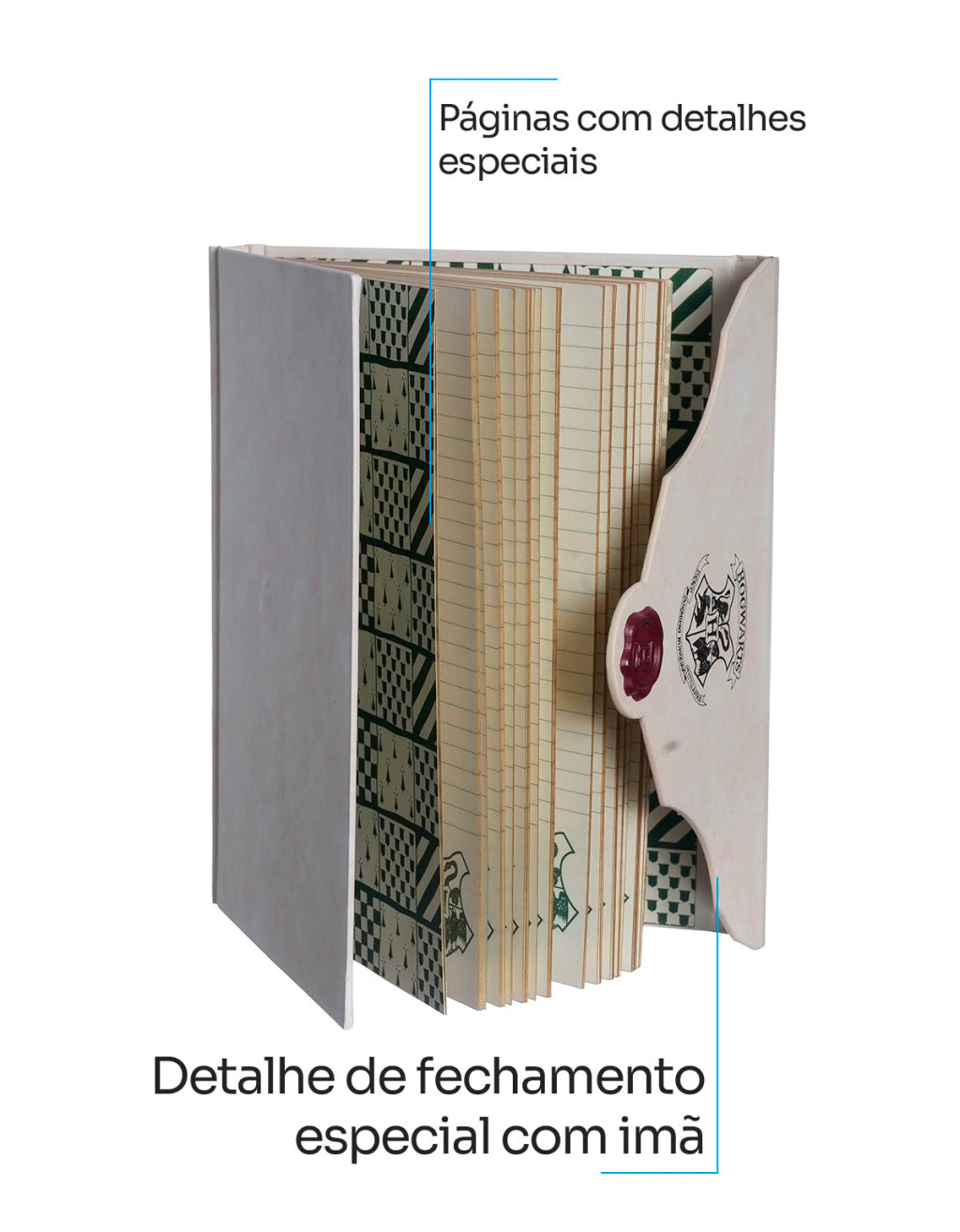Caderno de Anotações Carta Hogwarts – 20 x 15 cm