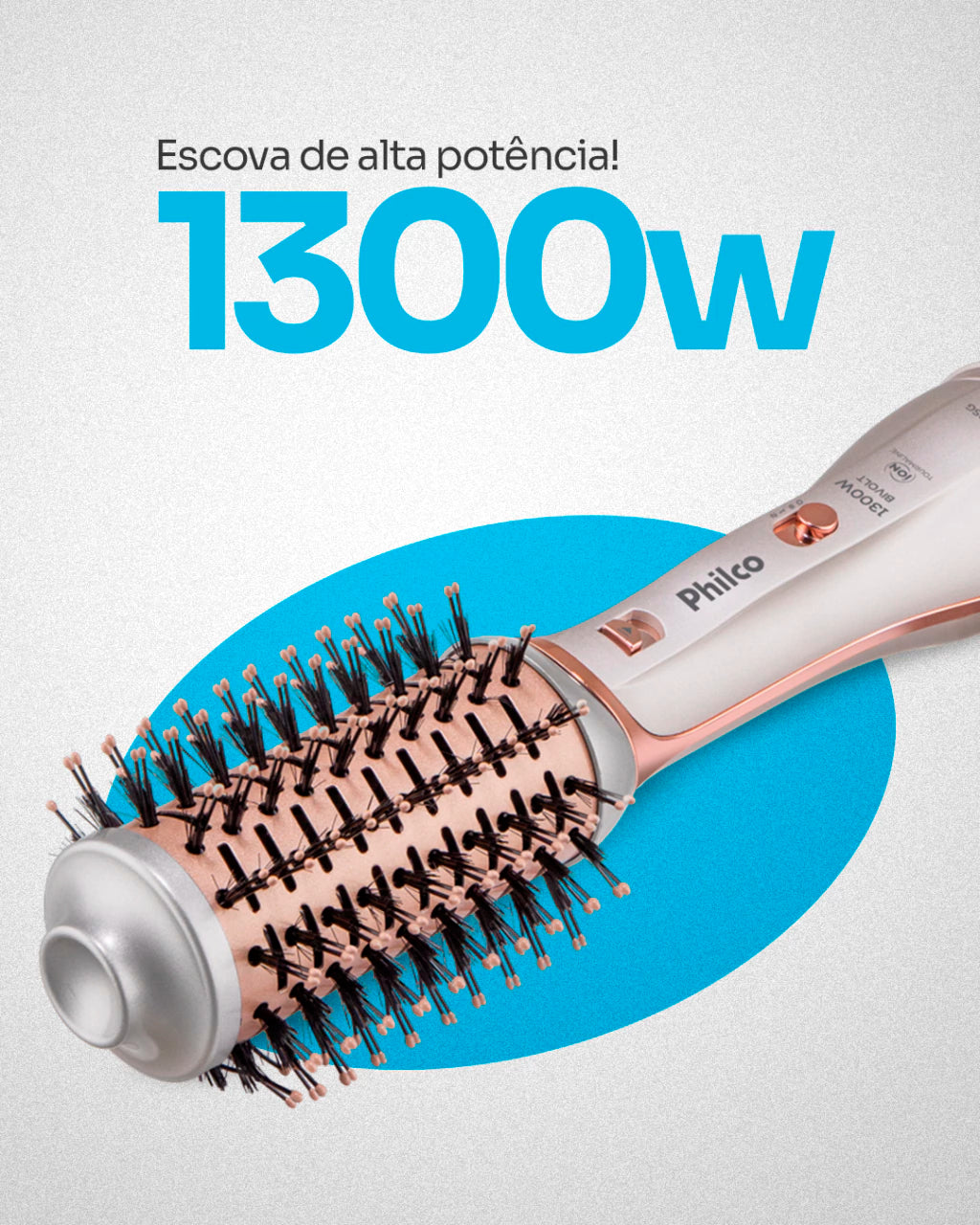 Escova Secadora Philco Multifunções com 3 Acessórios – 1300 W