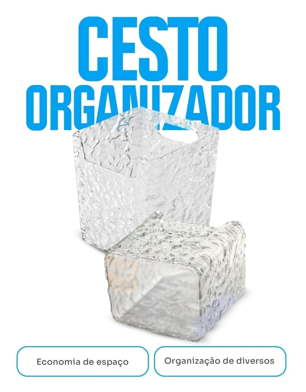 Organizador Multiuso em Acrílico Texturizado