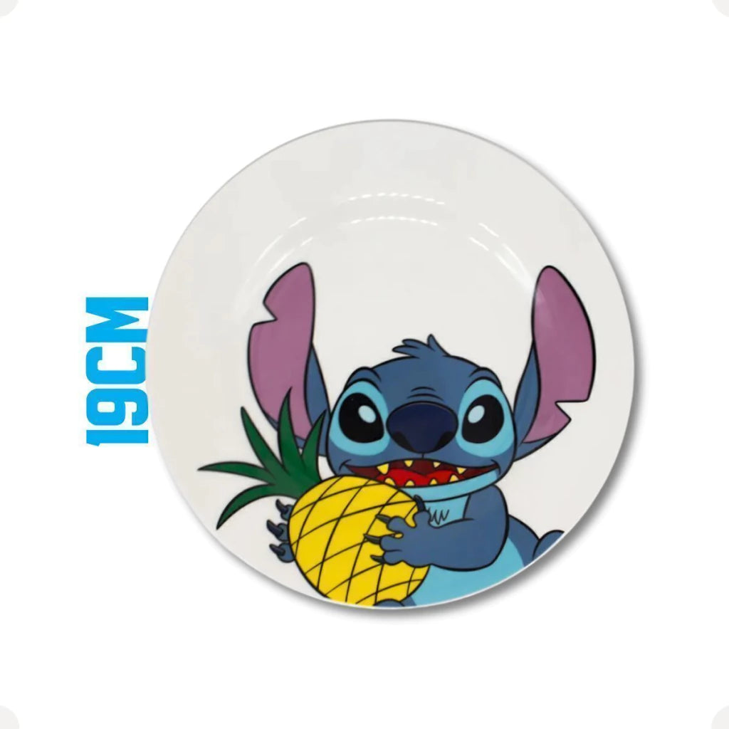 Conjunto Breakfast Stitch em Cerâmica com Caneca, Bowl e Prato