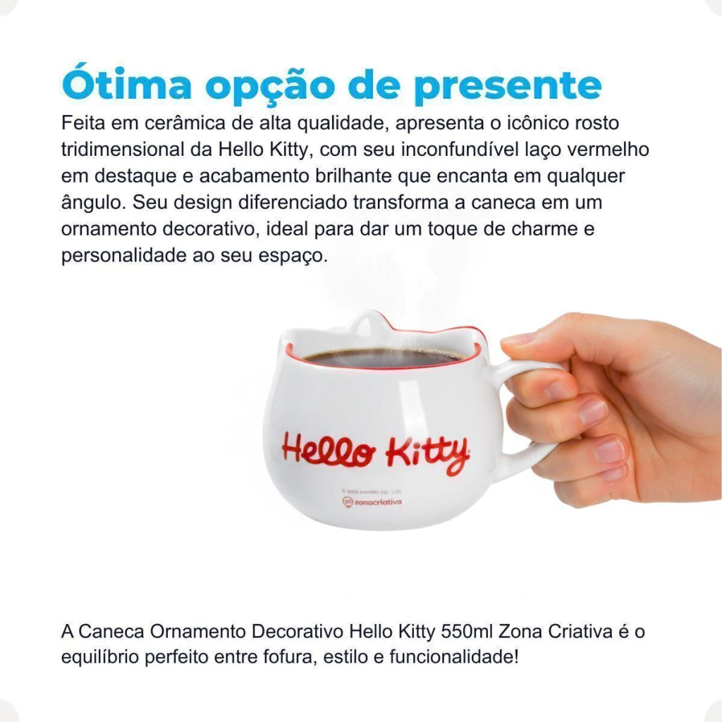 Caneca Decorativa Hello Kitty – 550 ml