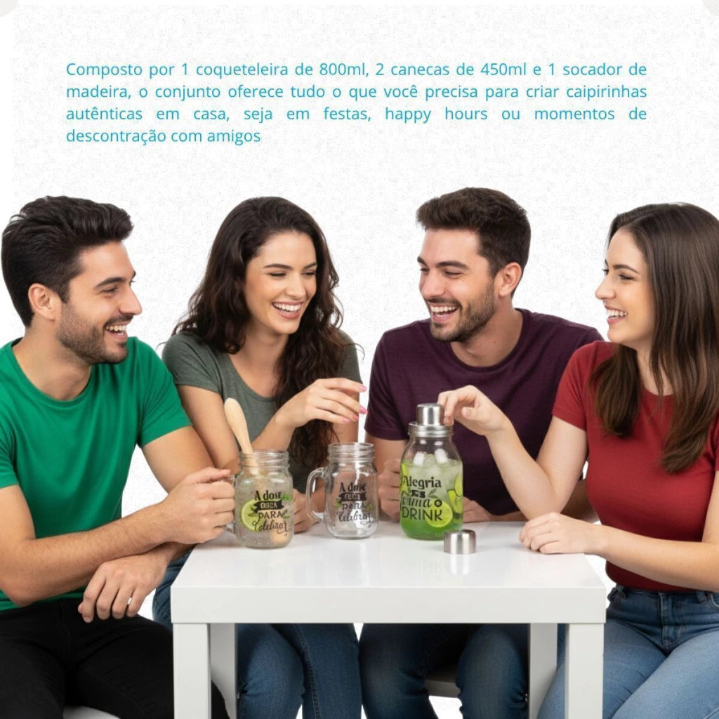 Combo de Caipirinha Hauskraft – 4 Peças