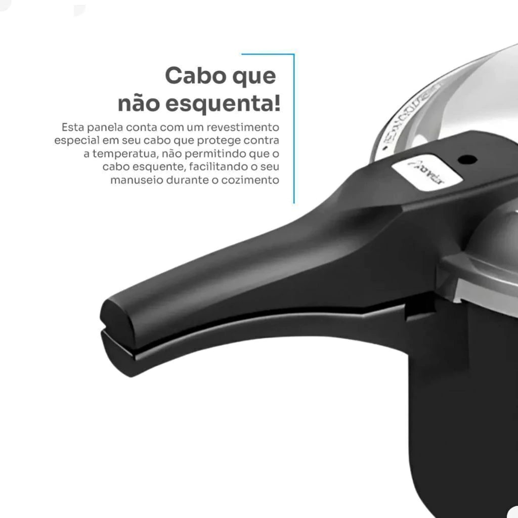 Panela de Pressão Panelux 3 L Antiaderente com Fechamento Externo – Preta