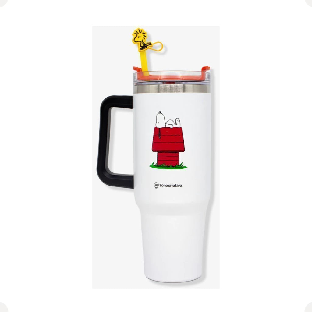 Canecão Térmico Tumbler Snoopy com Pingente – 1,15 L