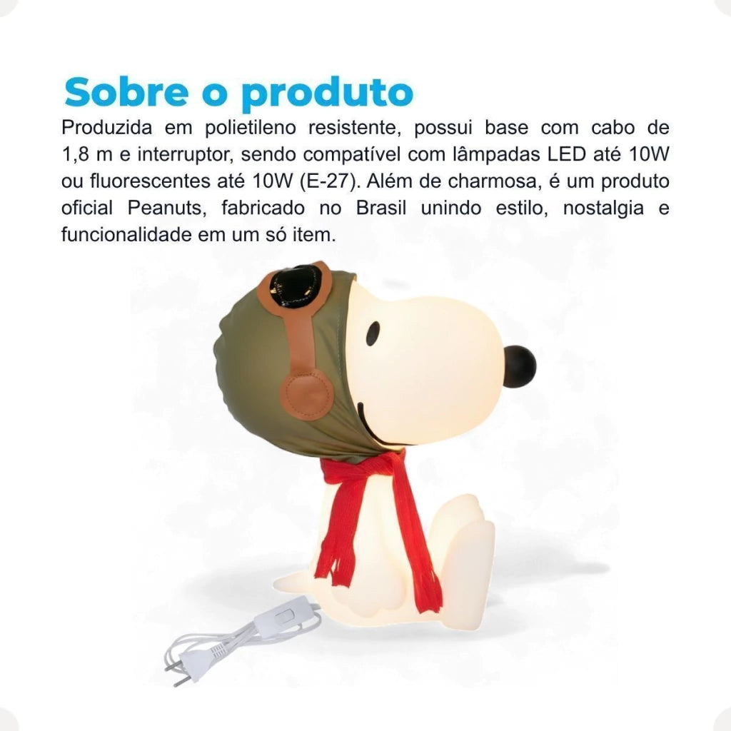 Luminária Snoopy Aviador