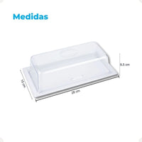 Porta-Pães em Acrílico para Doces e Salgados – 22,5 x 9,5 cm