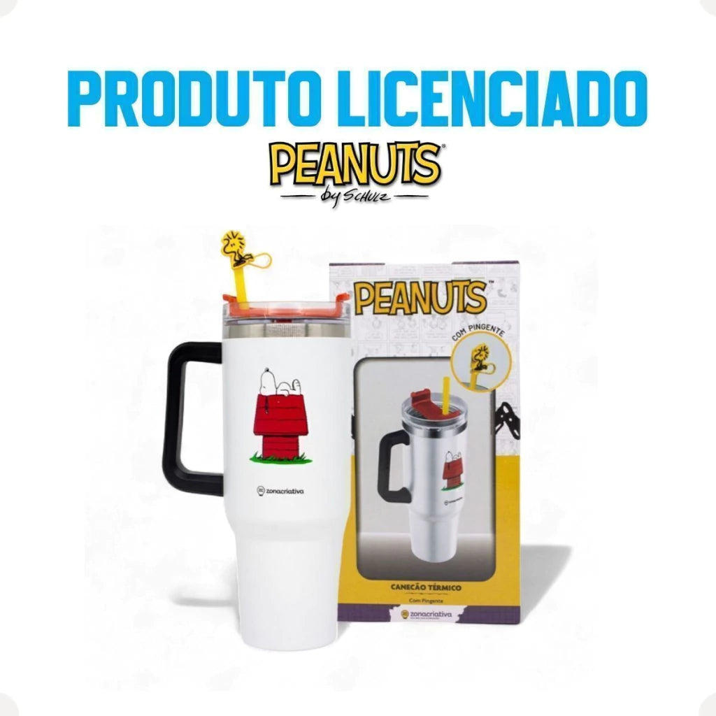 Canecão Térmico Tumbler Snoopy com Pingente – 1,15 L
