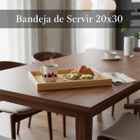 Bandeja para Servir em Bambu 20 x 30 cm – Western Home