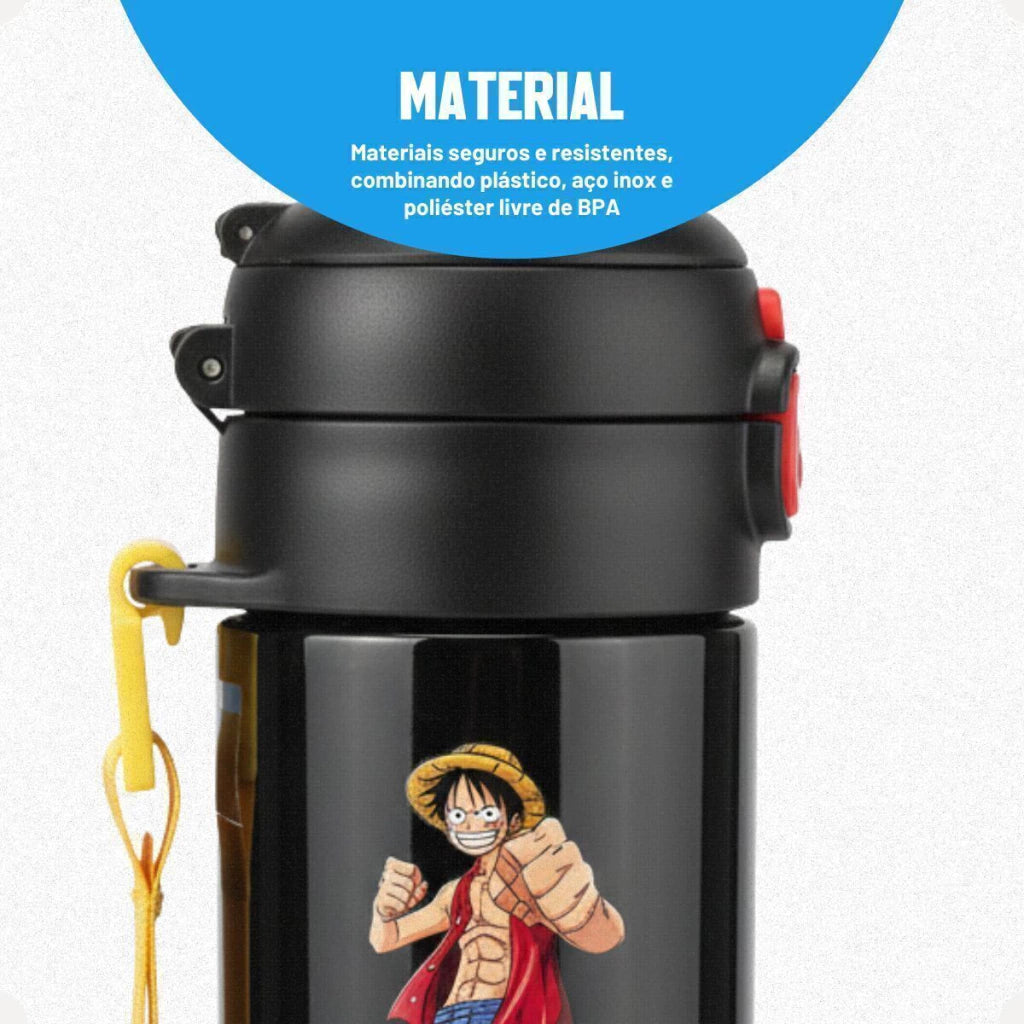 Garrafa Térmica Capsule com Canudo e Alça One Piece – 450 ml