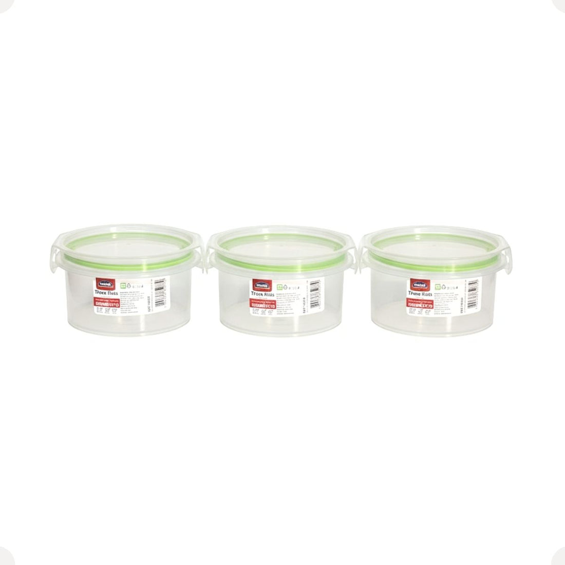 Pote Plástico Hermético com Trava Redondo – 550 ml Verde